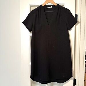 Lush Black V Neck Dress